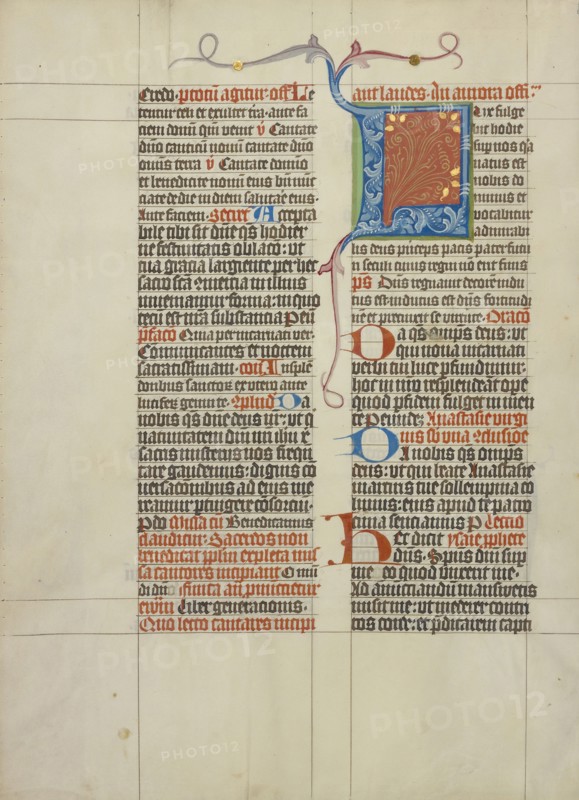 Decorated Initial L; Master Michael, Austrian, active about 1420 until the mid-15th century, Vienna, Austria; about 1420 - 1430