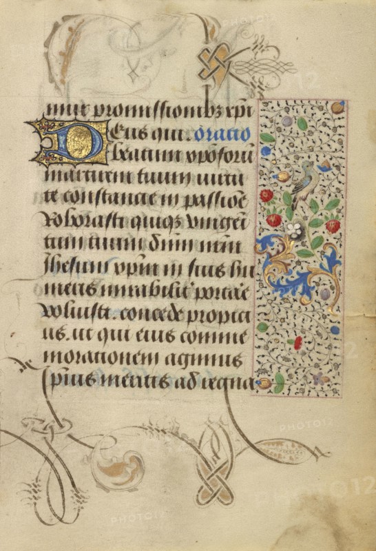 Decorated Text Page; Nicolas Spierinc, Flemish, active 1455 - 1499, Antwerp, illuminated, Belgium; 1469; Tempera colors, gold