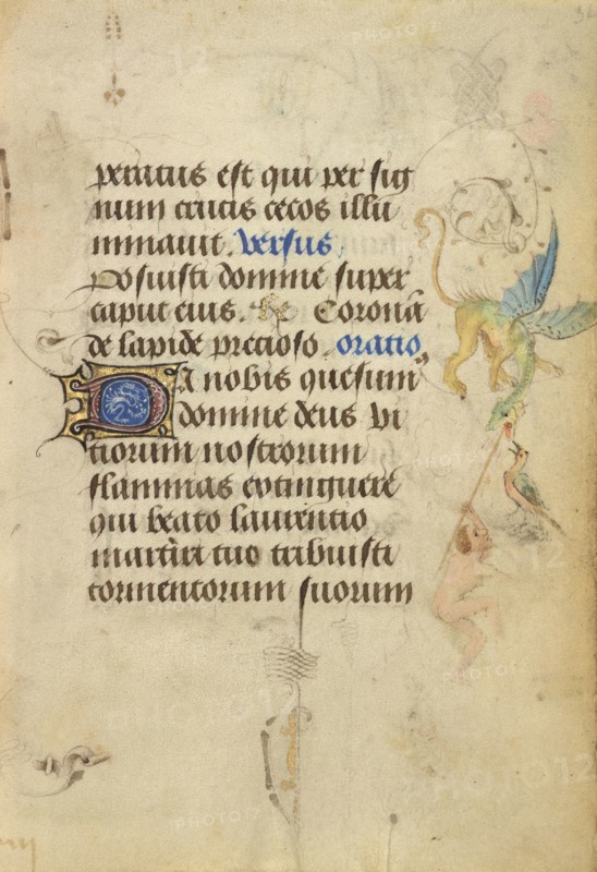 Decorated Text Page; Nicolas Spierinc, Flemish, active 1455 - 1499, Antwerp, illuminated, Belgium; 1469; Tempera colors, gold