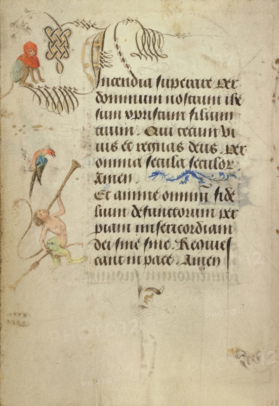 Decorated Text Page; Nicolas Spierinc, Flemish, active 1455 - 1499, Antwerp, illuminated, Belgium; 1469; Tempera colors, gold
