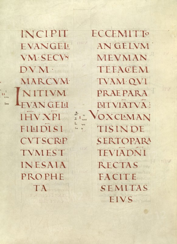 Incipit Page; Lorsch, Germany; about 826 - 838; Tempera colors on parchment; Leaf: 31.6 x 24 cm, 12 7,16 x 9 7,16 in