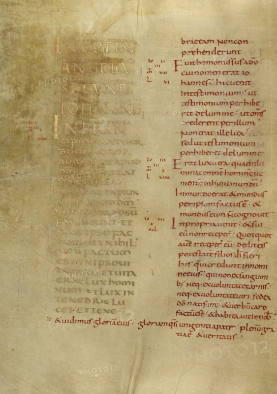 Text Page; Lorsch, Germany; about 826 - 838; Tempera colors on parchment; Leaf: 31.6 x 24 cm, 12 7,16 x 9 7,16 in