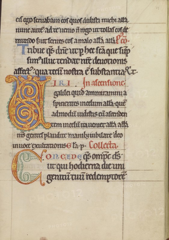 Decorated Initial V; Decorated Initial C; Steinfeld, Germany; about 1180; Tempera colors, gold, silver, and ink on parchment