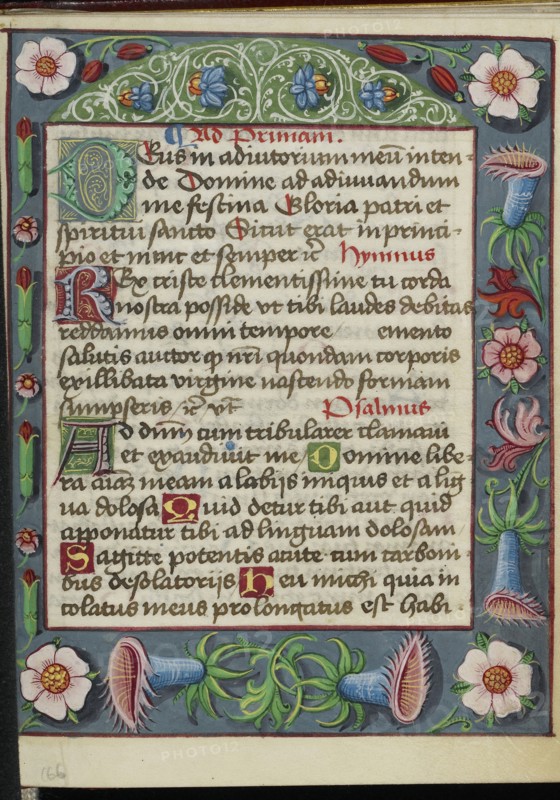 Decorated Text Page; Strasbourg, France; early 16th century; Tempera colors on parchment; Leaf: 13.5 x 10.5 cm