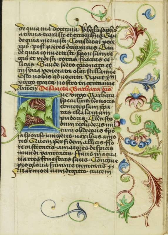 Decorated Initial A; Workshop of Valentine Noh, Bohemian, active 1470s, Prague, Bohemia, Czech Republic; about 1470 - 1480