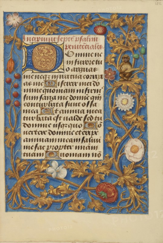 Decorated Initial D; Bruges, Belgium; about 1480 - 1485 ?; Tempera colors and gold on parchment; Leaf: 20.5 x 14.8 cm