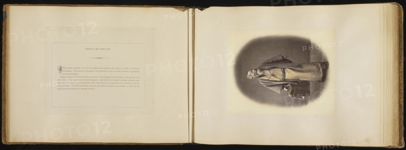Traveling Dentist; Felice Beato, 1832 - 1909, Japan; 1866 - 1867; Hand-colored Albumen silver print