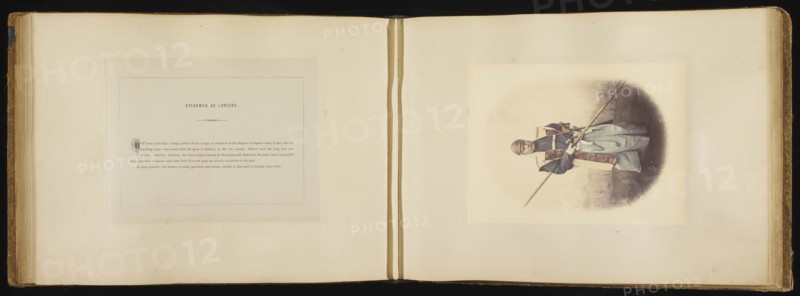 Spear-Men or Lancers; Felice Beato, 1832 - 1909, Japan; 1866 - 1867; Hand-colored Albumen silver print