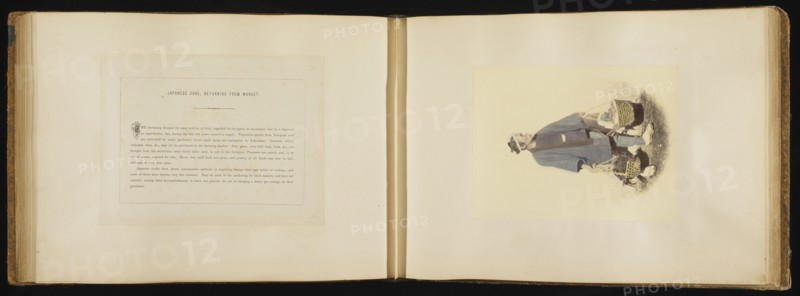 Japanese Cook, Returning from Market; Felice Beato, 1832 - 1909, Japan; 1866 - 1867; Hand-colored Albumen
