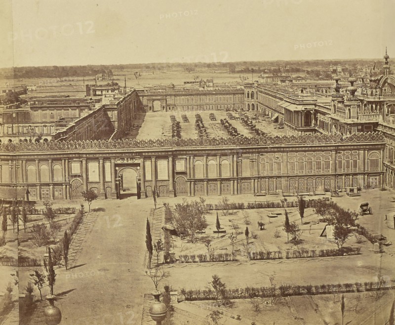 Panorama of Lucknow: View of Devastation Wrought by Lucknow Massacre; Felice Beato, 1832 - 1909, India