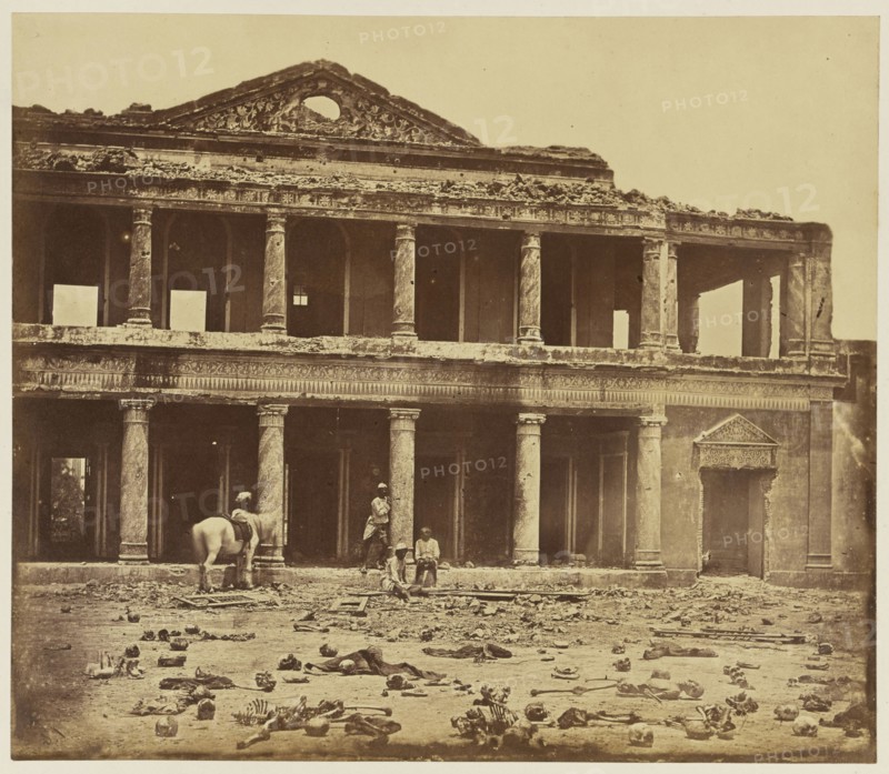 Sikandrahbagh After Slaughter of the Rebels by the 93rd Highlanders of 4th Panjal Native Infantry; Felice Beato, English, born