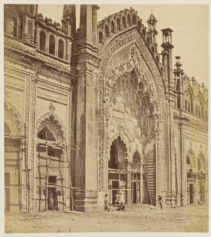 Jumina Musjid Gate, Lucknow; Felice Beato, 1832 - 1909, India; 1858; Albumen silver print
