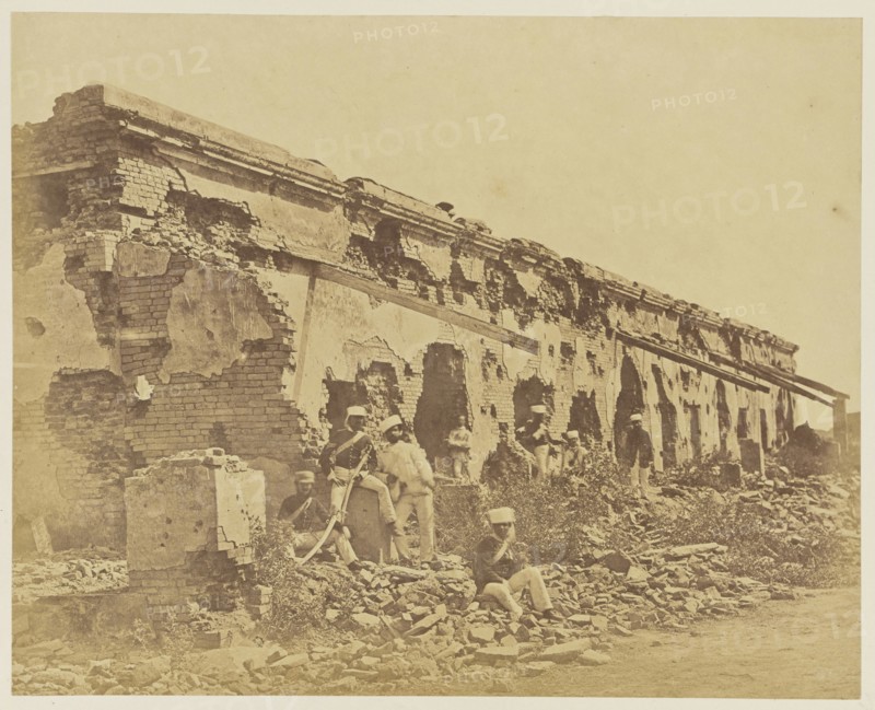 General Wheeler's Entrenchment At Cawnpore; Felice Beato, 1832 - 1909, India; 1858; Albumen silver print