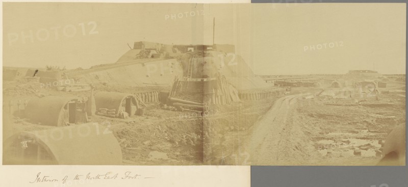 Interior of the North East Fort; Felice Beato, 1832 - 1909, China; 1860; Albumen silver print