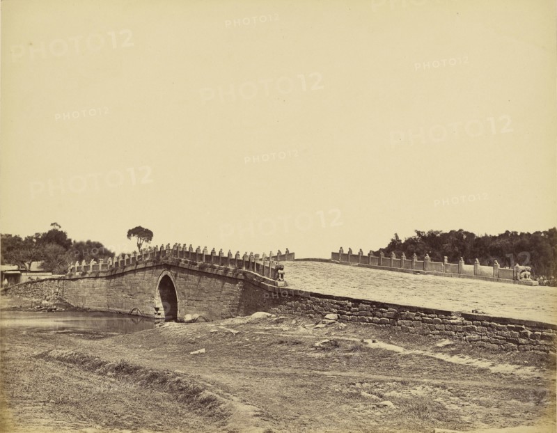 The Bridge of Paletchow Showing the Grand Paved Road Between Peking and Tongchow; Felice Beato, 1832 - 1909