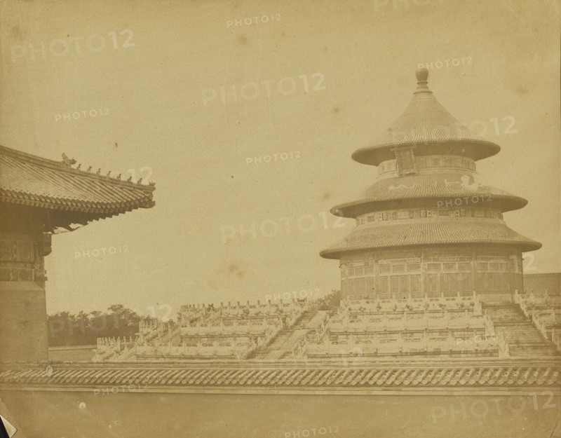 Temple of Heaven, Pekin; Felice Beato, 1832 - 1909, China; 1860; Albumen silver print