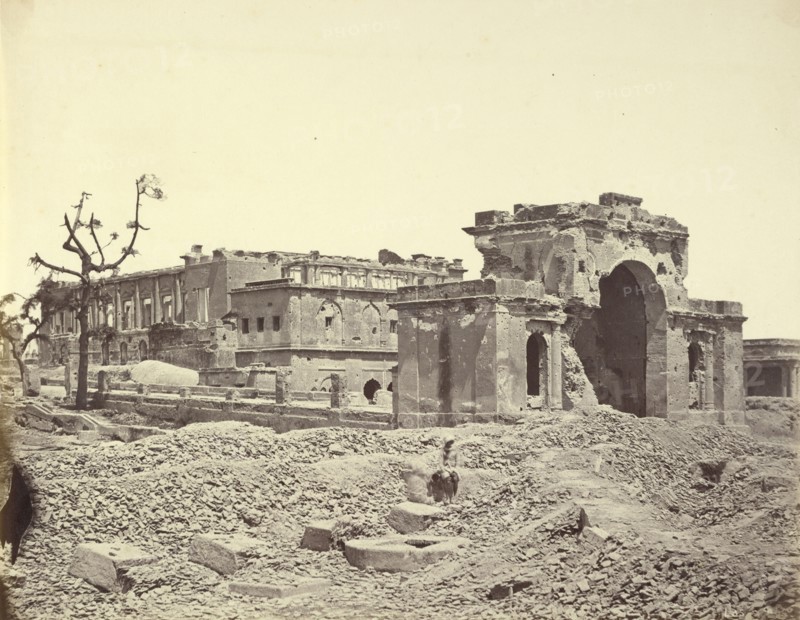 Gateway and Banquetting Room Inside the Residency, Used as a Hospital by the Garrison; Felice Beato, 1832