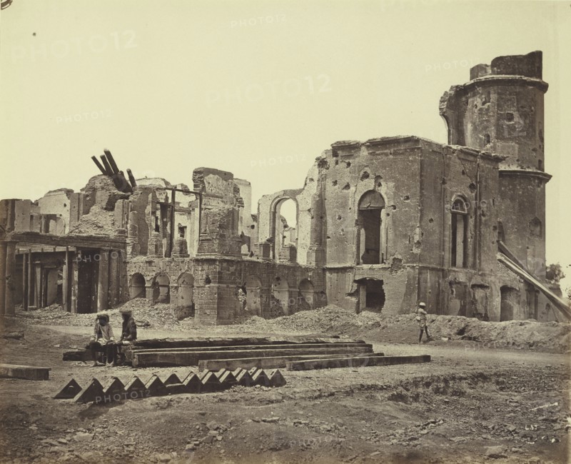 The Residency, Taken in Front, and Showing the Room in Which Sir Henry Lawrence was Killed; Felice Beato English, born Italy