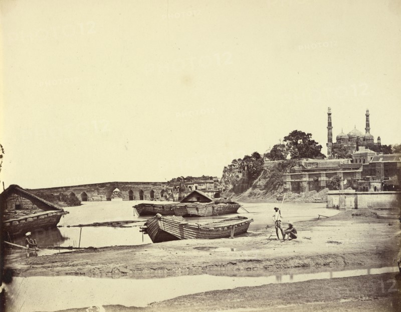 The Stone Bridge, and Our New Fortifications, Lucknow; Felice Beato, 1832 - 1909, Henry Hering, British