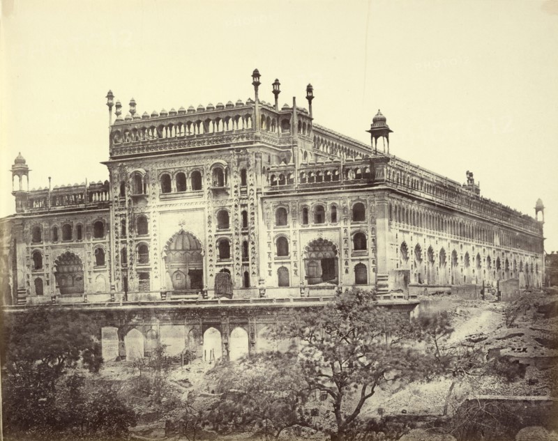 Exterior of Asaf-ud-Daula's Imambara, or Tomb; Felice Beato, 1832 - 1909, Henry Hering, 1814