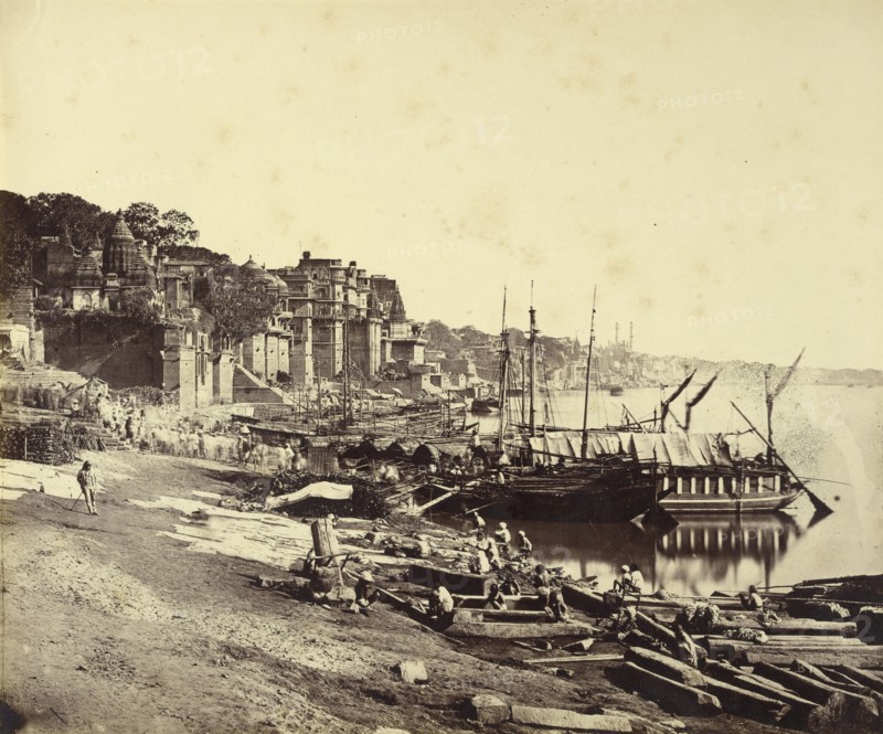 General View of the Benares from the River; Felice Beato, 1832 - 1909, Henry Hering, 1814 - 1893