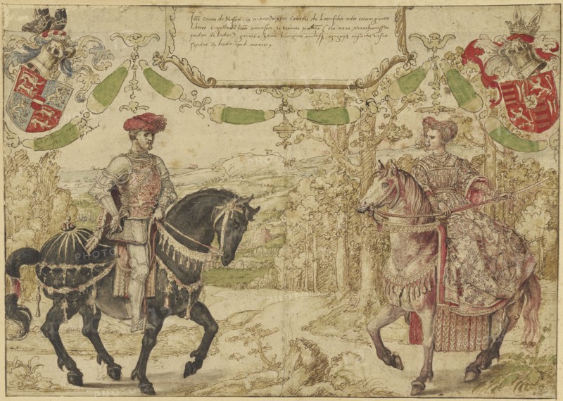 Johan IV van Nassau and His Wife Maria van Loon-Heinsberg; Bernaert van Orley, Netherlandish, about 1488 - 1541, about 1528