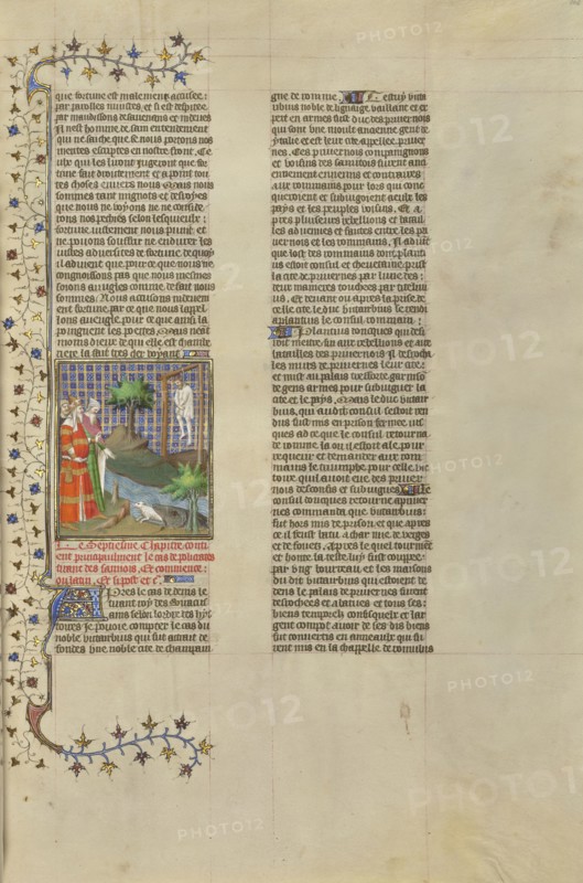 Polycrates Hanged; Boucicaut Master Illuminator, French, active about 1390 - 1430, Paris, France, Europe; about 1413 - 1415