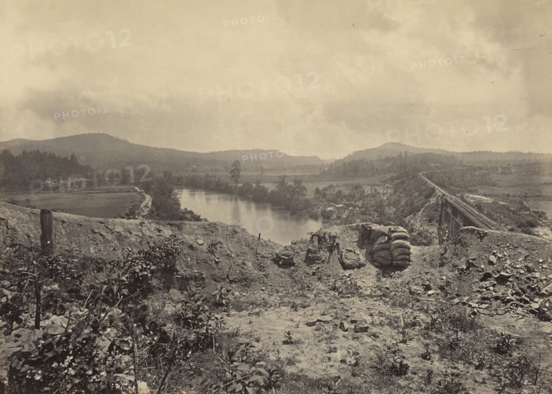 Allatoona from the Etawah; George N. Barnard, American, 1819 - 1902, New York, United States; negative about 1865; print 1866