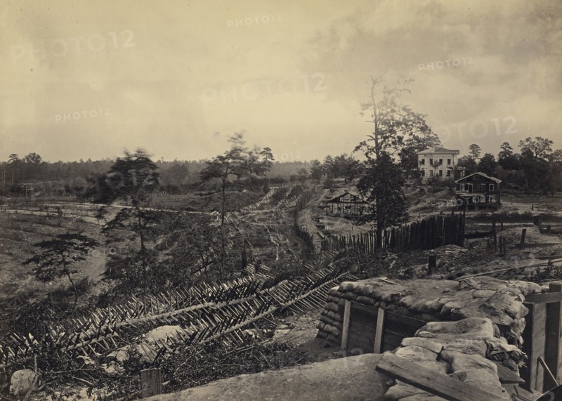 Rebel Works in Front of Atlanta, Georgia, No. 1; George N. Barnard, American, 1819 - 1902, New York, United States