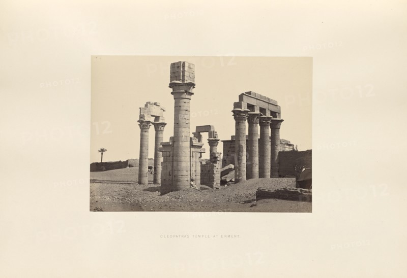 Cleopatra's Temple at Erment; Francis Frith, English, 1822 - 1898, Hermonthis, Egypt; about 1857; Albumen silver print