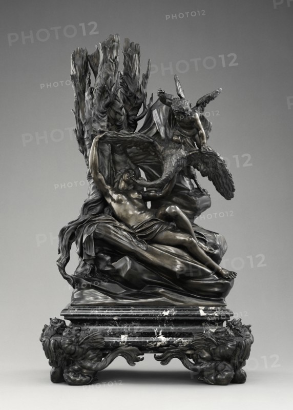 Leda and the Swan; Massimiliano Soldani-Benzi, Italian, 1656 - 1740, Italy; designed before 1717; cast about 1725; Bronze on