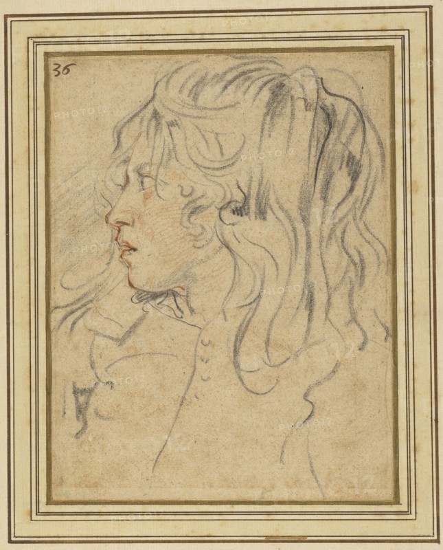 The Head of a Young Boy; Jan Cossiers, Flemish, 1600 - 1671, Flanders, Belgium; about 1658; Red and black chalk; 20 x 15.4 cm