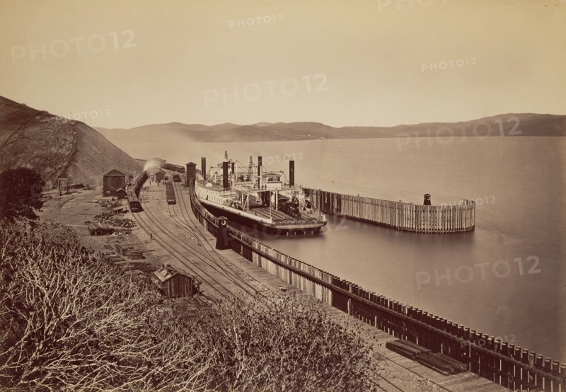 The Ferryboat  Solano; Carleton Watkins, American, 1829 - 1916, Porta Costa off San Pablo Bay, California, United States