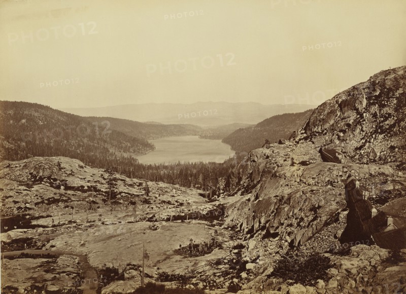 Donner Lake, C.P.R.R; Carleton Watkins, American, 1829 - 1916, United States; about 1880; Albumen silver print