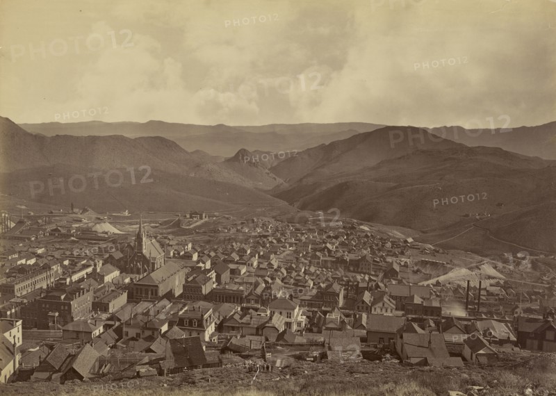 Virginia City, Nevada; Carleton Watkins, American, 1829 - 1916, Virginia City, Nevada, Storey, United States; 1875; Albumen