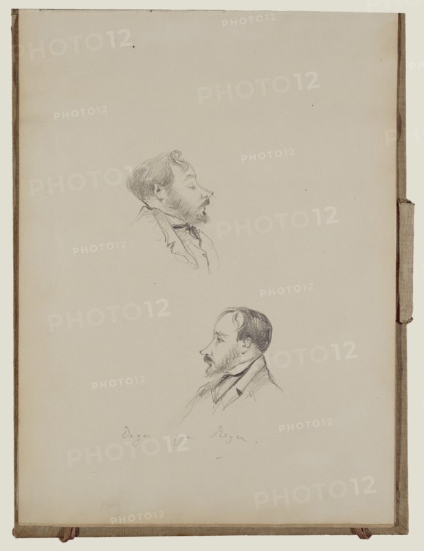 Degas and Other Sketches; Edgar Degas, French, 1834 - 1917, 1877; Graphite; 34.9 x 26 cm, 13 3,4 x 10 1,4 in