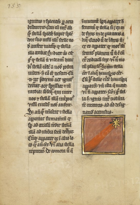 A Comet; Thérouanne ?, France, formerly Flanders, fourth quarter of 13th century, after 1277, Tempera colors, pen and ink