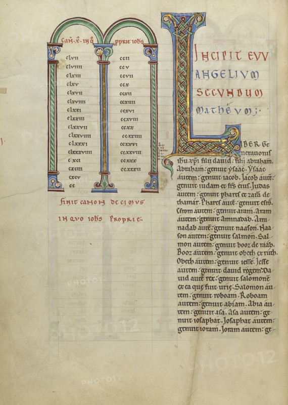 Decorated Initial L; Pontigny, probably, France; about 1170; Pen and black ink, tempera, and gold leaf on parchment