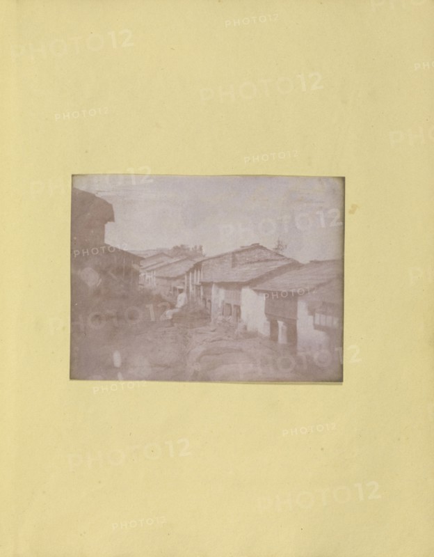 Village Street, Probably in Uttar Pradesh, North India; British, active India about 1843; England; 1843 - 1845; Salted paper
