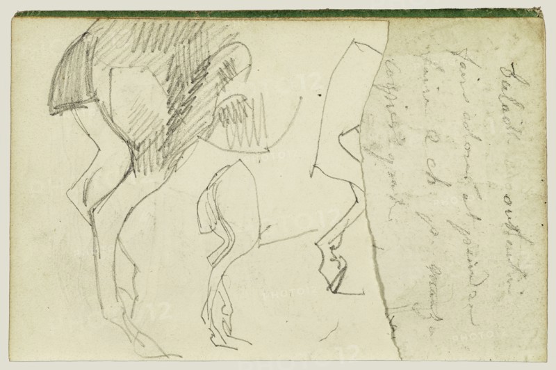 Horse Studies; Théodore Géricault, French, 1791 - 1824, 1812 - 1814; Graphite; 15.2 x 10.6 cm, 6 x 4 3,16 in