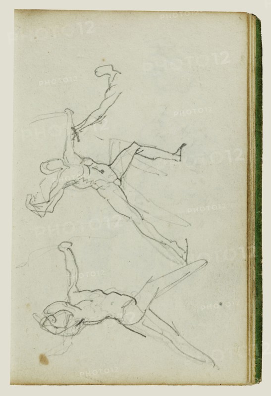 Three Studies of a Bowman; Théodore Géricault, French, 1791 - 1824, 1812 - 1814; Graphite; 15.2 x 10.6 cm, 6 x 4 3,16 in