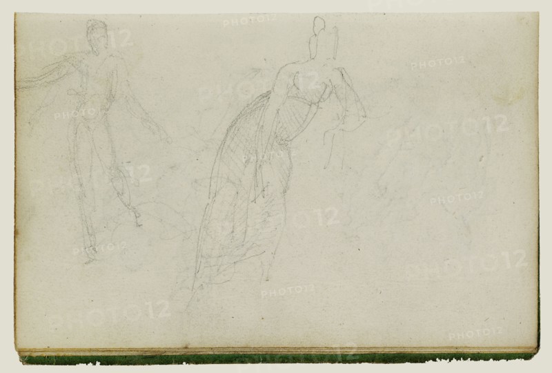 Figure Studies; Théodore Géricault, French, 1791 - 1824, 1812 - 1814; Graphite; 15.2 x 10.6 cm, 6 x 4 3,16 in