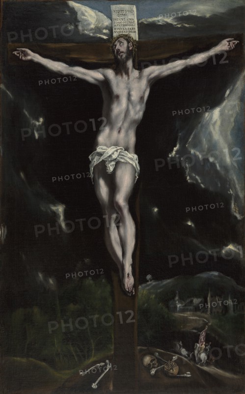 Christ on the Cross; El Greco, Domenico Theotocopuli, Greek, 1541 - 1614, Spain; 1600 - 1610; Oil on canvas; 82.6 × 51.8 cm