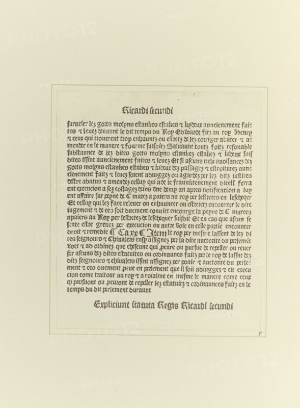 Fac-simile of an Old Printed Page; William Henry Fox Talbot, English, 1800 - 1877, Reading, England; negative 1839 or later