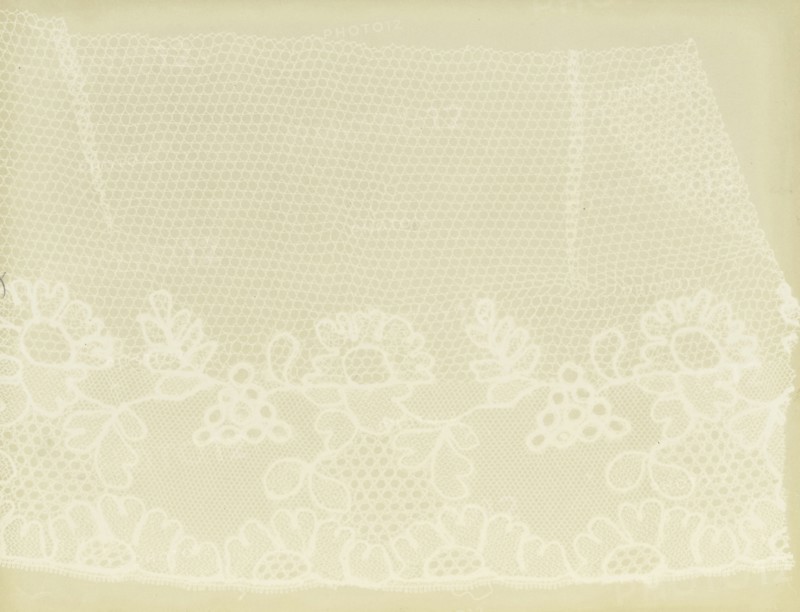Lace; William Henry Fox Talbot, English, 1800 - 1877, Reading, England; 1844; Salted paper print; 16.5 × 21.3 cm