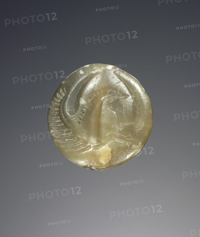 Engraved Seal; Attributed to the Serpent Master; Melos, ?, Greece; about 600 B.C; Steatite; 1.6 cm, 5,8 in