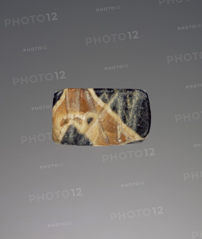 Pyramidal seal; Crete, Greece; about 2300 B.C. - 2000 B.C; Breccia; 1.4 × 1.1 × 0.7 cm, 9,16 × 7,16 × 1,4 in