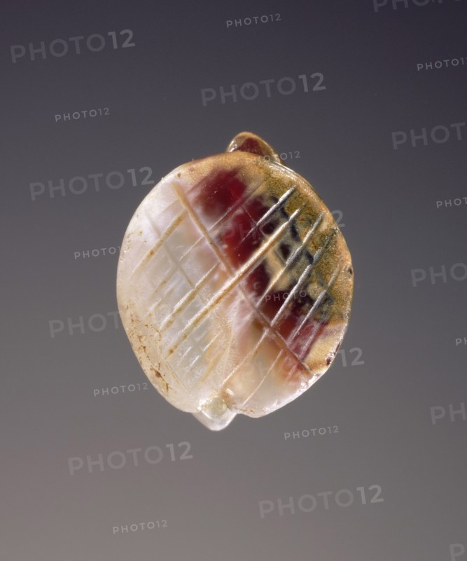 Engraved stamp; Crete, Greece; about 1850 B.C. - 1700 B.C; Chalcedony; 0.5 × 1 × 1.1 cm, 3,16 × 3,8 × 7,16 in