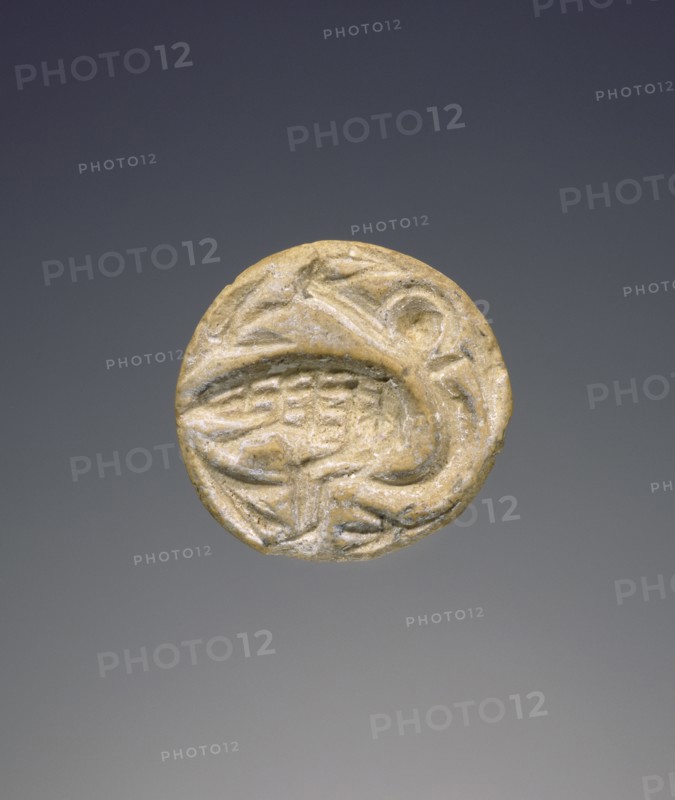 Engraved stamp or seal; Crete, Greece; about 1850 B.C. - 1700 B.C; Ivory; 1.3 × 1.4 cm, 1,2 × 9,16 in