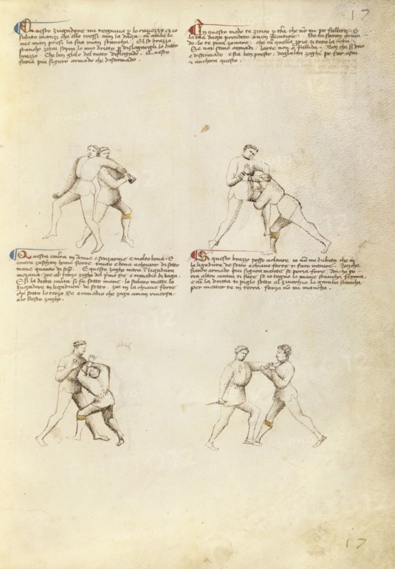 Combat with Dagger; Fiore Furlan dei Liberi da Premariacco, Italian, about 1340,1350 - before 1450, Venice, Italy; about 1410